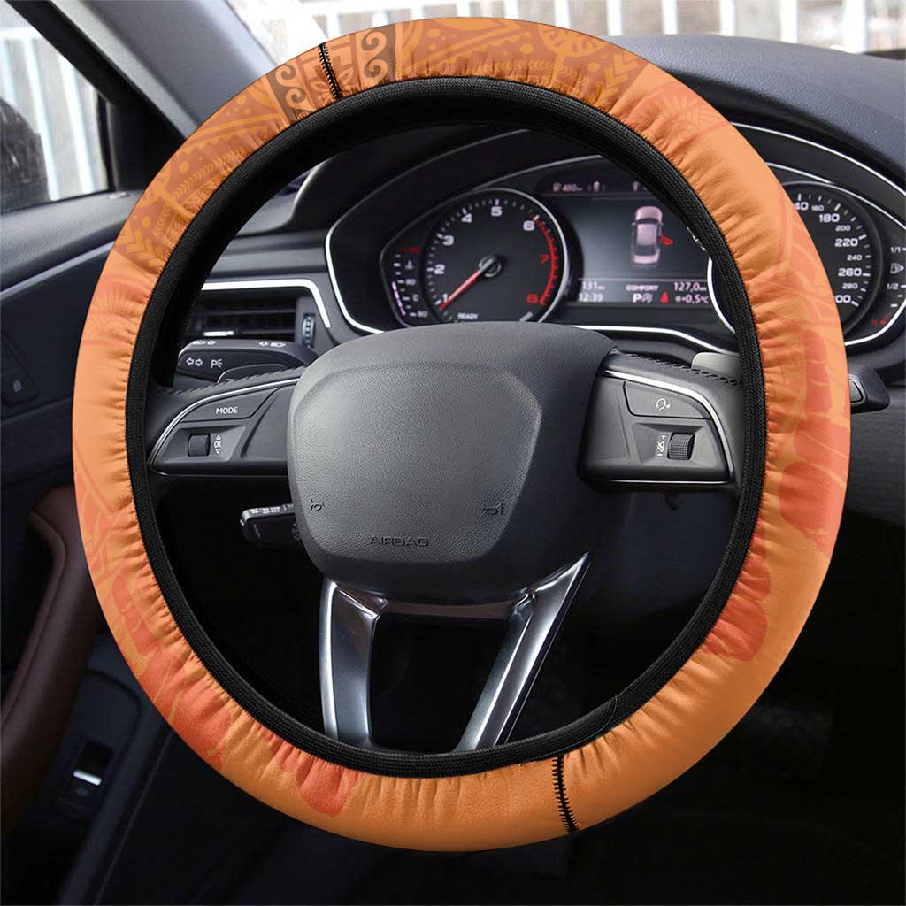 International Day for the Elimination of Violence Against Women Steering Wheel Cover Polynesian Pattern LT03 - Polynesian Pride