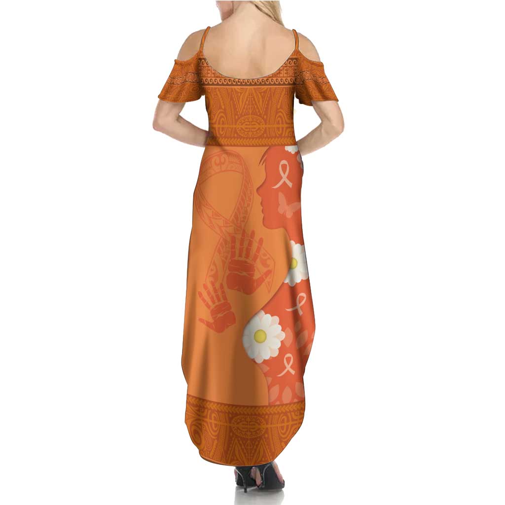 International Day for the Elimination of Violence Against Women Summer Maxi Dress Polynesian Pattern LT03 - Polynesian Pride