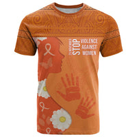 International Day for the Elimination of Violence Against Women T Shirt Polynesian Pattern LT03 Orange - Polynesian Pride