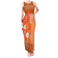 International Day for the Elimination of Violence Against Women Tank Maxi Dress Polynesian Pattern LT03 Women Orange - Polynesian Pride