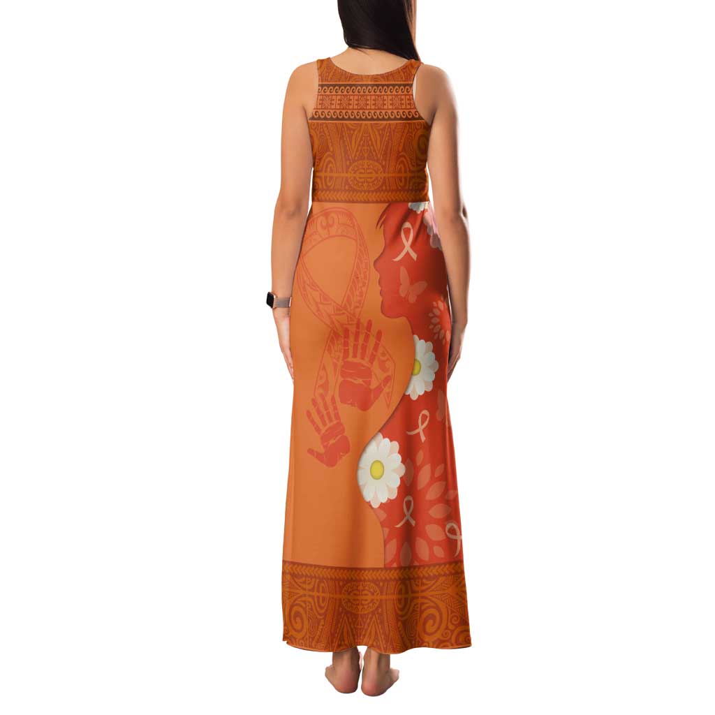 International Day for the Elimination of Violence Against Women Tank Maxi Dress Polynesian Pattern LT03 - Polynesian Pride