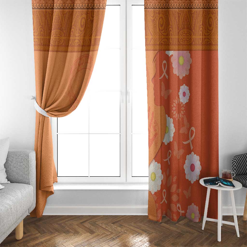 International Day for the Elimination of Violence Against Women Window Curtain Polynesian Pattern LT03 - Polynesian Pride