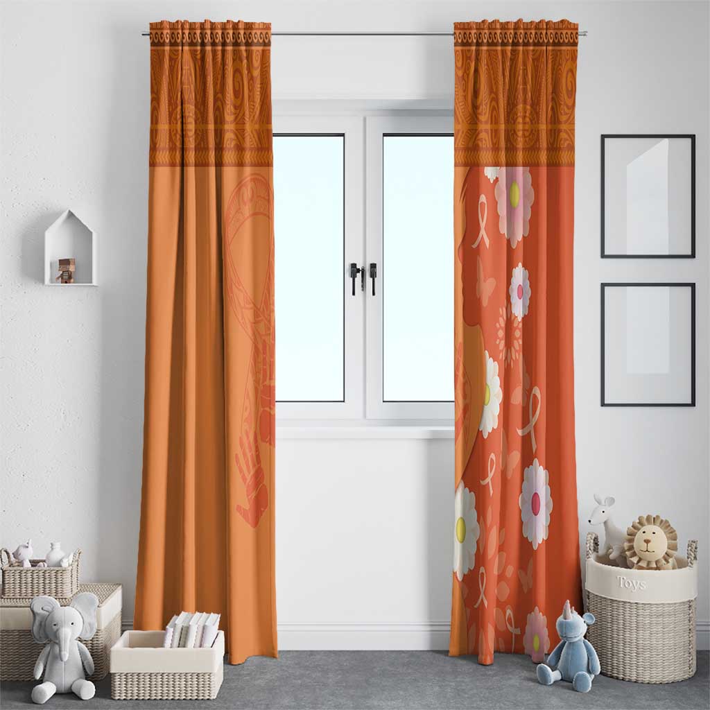 International Day for the Elimination of Violence Against Women Window Curtain Polynesian Pattern LT03 - Polynesian Pride