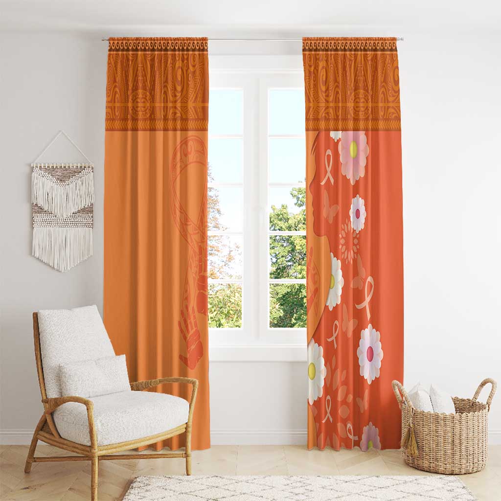 International Day for the Elimination of Violence Against Women Window Curtain Polynesian Pattern LT03 - Polynesian Pride