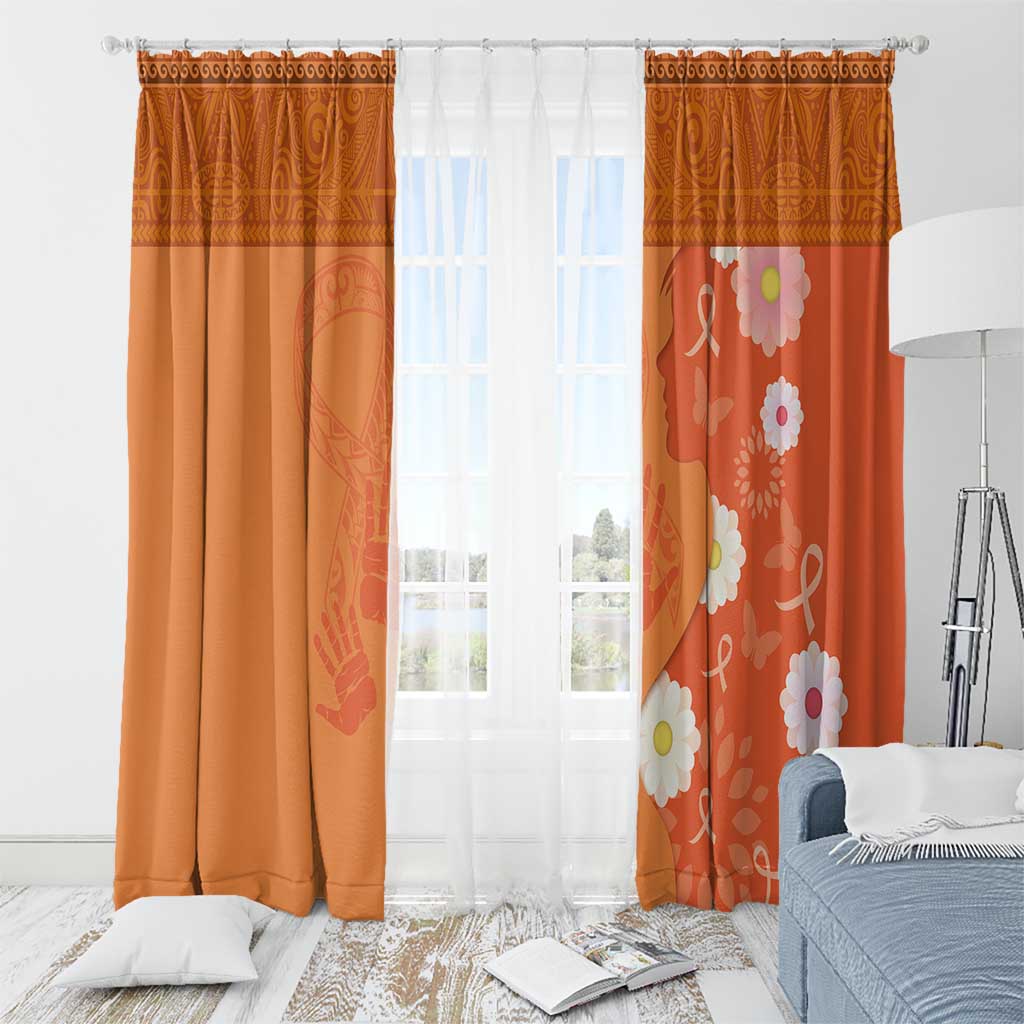 International Day for the Elimination of Violence Against Women Window Curtain Polynesian Pattern LT03 - Polynesian Pride