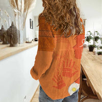 International Day for the Elimination of Violence Against Women Women Casual Shirt Polynesian Pattern
