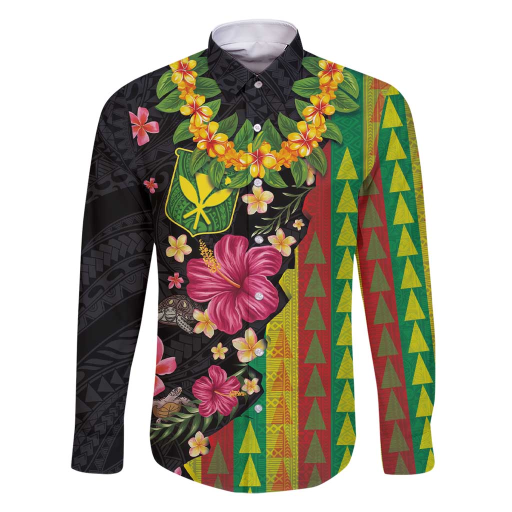 Hawaiian Independence Day Family Matching Short Sleeve Bodycon Dress and Hawaiian Shirt Kanaka Maoli Symbols With Tapa Motifs and Tropical Plants - Polynesian Pride