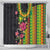 Hawaiian Independence Day Shower Curtain Kanaka Maoli Symbols With Tapa Motifs and Tropical Plants - Polynesian Pride