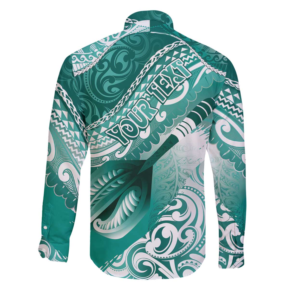 Personalised New Zealand Aotearoa Darts Masters Family Matching Off The Shoulder Long Sleeve Dress and Hawaiian Shirt Maori Art Tattoo with Tribal Dart Symbol Teal Color - Polynesian Pride