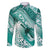 Personalised New Zealand Aotearoa Darts Masters Family Matching Puletasi and Hawaiian Shirt Maori Art Tattoo with Tribal Dart Symbol Teal Color - Polynesian Pride