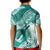 Personalised New Zealand Aotearoa Darts Masters Kid Polo Shirt Maori Art Tattoo with Tribal Dart Symbol Teal Color - Polynesian Pride
