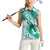 Personalised New Zealand Aotearoa Darts Masters Women Sleeveless Polo Shirt Maori Art Tattoo with Tribal Dart Symbol Teal Color - Polynesian Pride