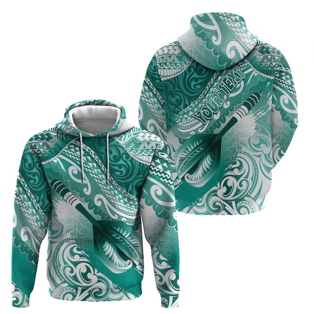 Personalised New Zealand Aotearoa Darts Masters Zip Hoodie Maori Art Tattoo with Tribal Dart Symbol Teal Color - Polynesian Pride