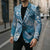 Personalised New Zealand Aotearoa Darts Masters Blazer Maori Art Tattoo with Tribal Dart Symbol Blue - Polynesian Pride