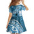 Personalised New Zealand Aotearoa Darts Masters Family Matching Tank Maxi Dress and Hawaiian Shirt Maori Art Tattoo with Tribal Dart Symbol Blue - Polynesian Pride