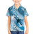 Personalised New Zealand Aotearoa Darts Masters Family Matching Tank Maxi Dress and Hawaiian Shirt Maori Art Tattoo with Tribal Dart Symbol Blue - Polynesian Pride