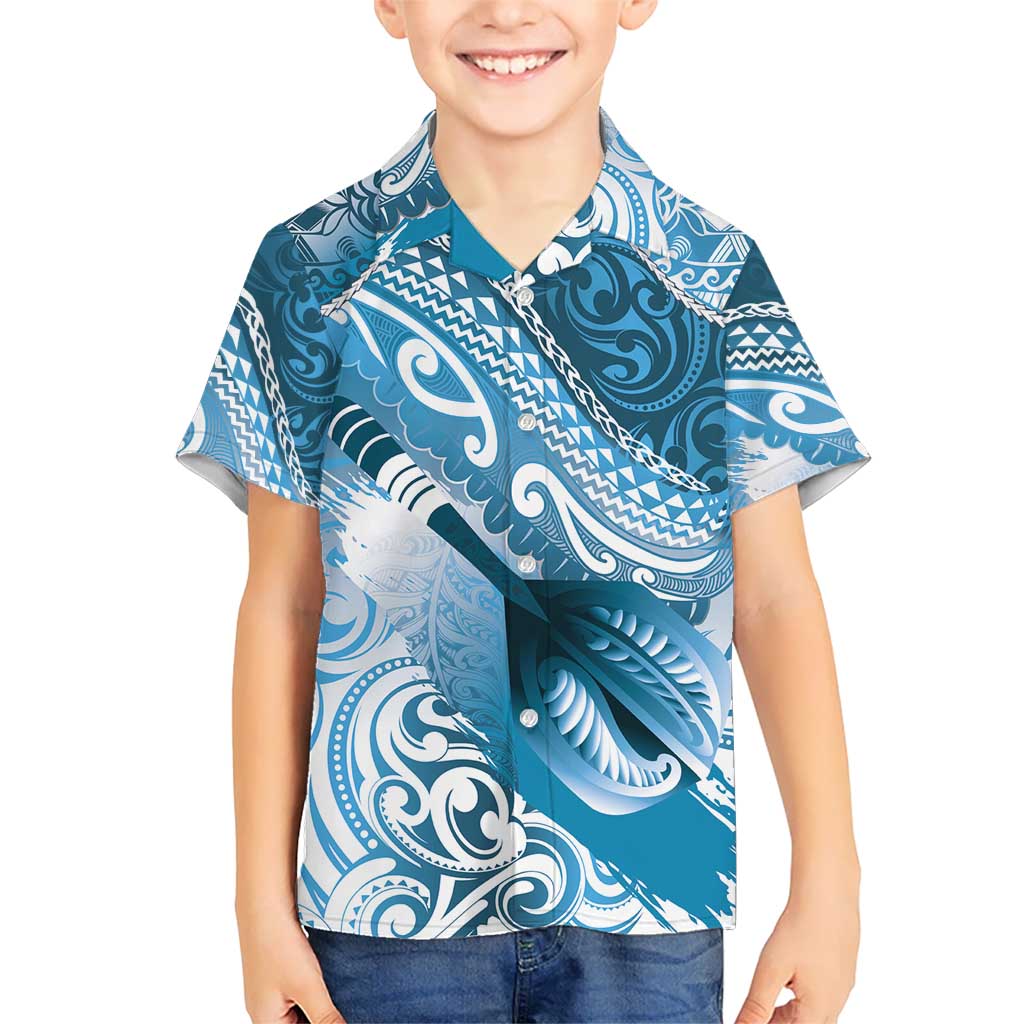 Personalised New Zealand Aotearoa Darts Masters Hawaiian Shirt Maori Art Tattoo with Tribal Dart Symbol Blue - Polynesian Pride