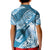 Personalised New Zealand Aotearoa Darts Masters Kid Polo Shirt Maori Art Tattoo with Tribal Dart Symbol Blue - Polynesian Pride