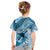 Personalised New Zealand Aotearoa Darts Masters Kid T Shirt Maori Art Tattoo with Tribal Dart Symbol Blue - Polynesian Pride