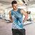 Personalised New Zealand Aotearoa Darts Masters Men Tank Top Maori Art Tattoo with Tribal Dart Symbol Blue - Polynesian Pride