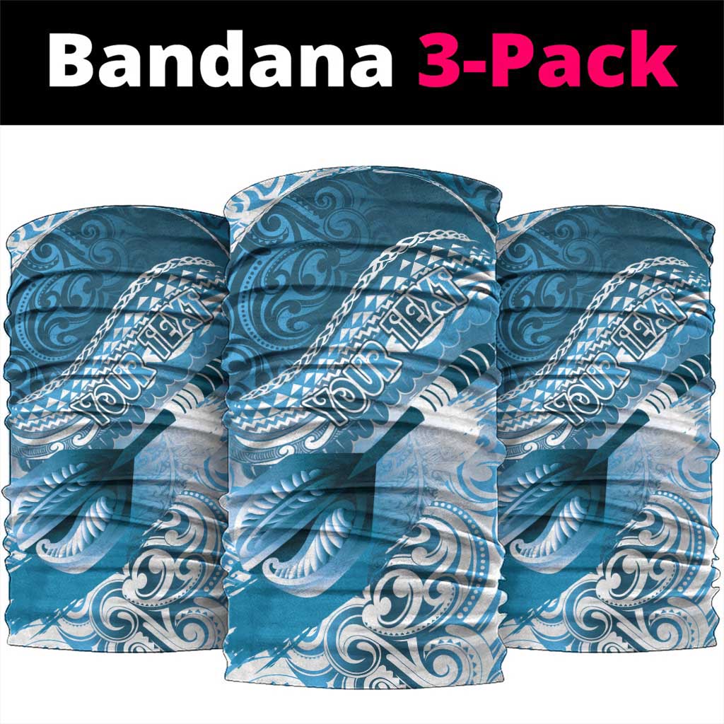 Personalised New Zealand Aotearoa Darts Masters Neck Gaiter Maori Art Tattoo with Tribal Dart Symbol Blue - Polynesian Pride