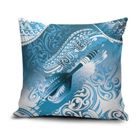 Personalised New Zealand Aotearoa Darts Masters Pillow Cover Maori Art Tattoo with Tribal Dart Symbol Blue - Polynesian Pride