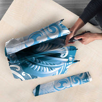 Personalised New Zealand Aotearoa Darts Masters Umbrella Maori Art Tattoo with Tribal Dart Symbol Blue - Polynesian Pride