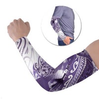 Personalised New Zealand Aotearoa Darts Masters Arm Sleeves Maori Art Tattoo with Tribal Dart Symbol Purple - Polynesian Pride