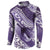 Personalised New Zealand Aotearoa Darts Masters Button Sweatshirt Maori Art Tattoo with Tribal Dart Symbol Purple - Polynesian Pride