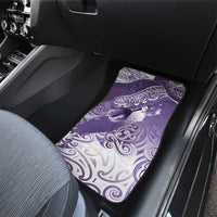 Personalised New Zealand Aotearoa Darts Masters Car Mats Maori Art Tattoo with Tribal Dart Symbol Purple - Polynesian Pride