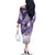 Personalised New Zealand Aotearoa Darts Masters Family Matching Off The Shoulder Long Sleeve Dress and Hawaiian Shirt Maori Art Tattoo with Tribal Dart Symbol Purple - Polynesian Pride