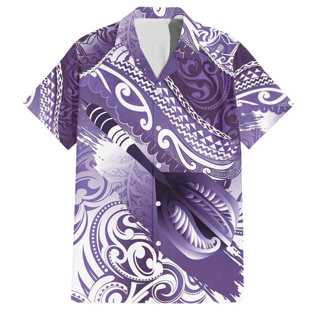 Personalised New Zealand Aotearoa Darts Masters Family Matching Short Sleeve Bodycon Dress and Hawaiian Shirt Maori Art Tattoo with Tribal Dart Symbol Purple - Polynesian Pride
