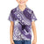 Personalised New Zealand Aotearoa Darts Masters Family Matching Tank Maxi Dress and Hawaiian Shirt Maori Art Tattoo with Tribal Dart Symbol Purple - Polynesian Pride
