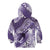 Personalised New Zealand Aotearoa Darts Masters Kid Hoodie Maori Art Tattoo with Tribal Dart Symbol Purple - Polynesian Pride