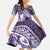 Personalised New Zealand Aotearoa Darts Masters Kid Short Sleeve Dress Maori Art Tattoo with Tribal Dart Symbol Purple - Polynesian Pride