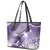 Personalised New Zealand Aotearoa Darts Masters Leather Tote Bag Maori Art Tattoo with Tribal Dart Symbol Purple - Polynesian Pride