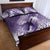 Personalised New Zealand Aotearoa Darts Masters Quilt Bed Set Maori Art Tattoo with Tribal Dart Symbol Purple - Polynesian Pride