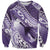 Personalised New Zealand Aotearoa Darts Masters Sweatshirt Maori Art Tattoo with Tribal Dart Symbol Purple - Polynesian Pride