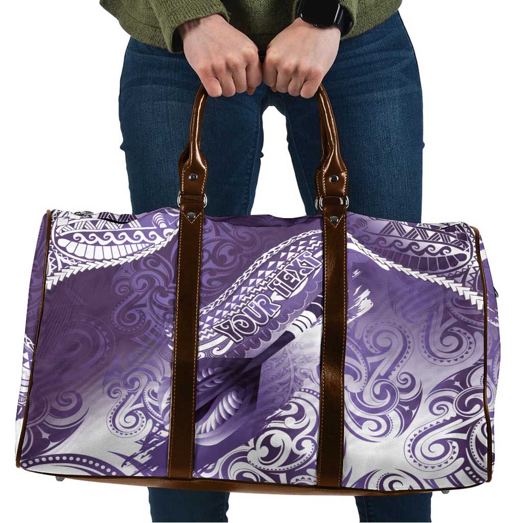 Personalised New Zealand Aotearoa Darts Masters Travel Bag Maori Art Tattoo with Tribal Dart Symbol Purple - Polynesian Pride