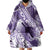 Personalised New Zealand Aotearoa Darts Masters Wearable Blanket Hoodie Maori Art Tattoo with Tribal Dart Symbol Purple - Polynesian Pride