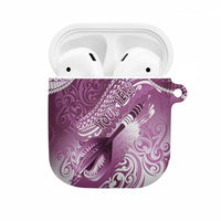 Personalised New Zealand Aotearoa Darts Masters AirPods Case Maori Art Tattoo with Tribal Dart Symbol Pink - Polynesian Pride