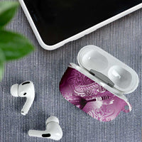 Personalised New Zealand Aotearoa Darts Masters AirPods Case Maori Art Tattoo with Tribal Dart Symbol Pink - Polynesian Pride