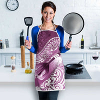 Personalised New Zealand Aotearoa Darts Masters Apron Maori Art Tattoo with Tribal Dart Symbol Pink - Polynesian Pride