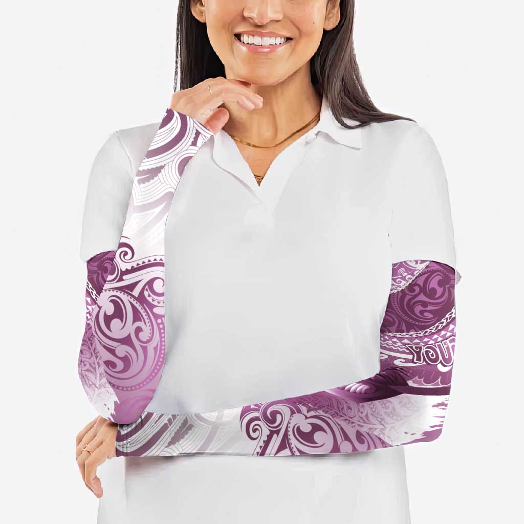 Personalised New Zealand Aotearoa Darts Masters Arm Sleeves Maori Art Tattoo with Tribal Dart Symbol Pink - Polynesian Pride