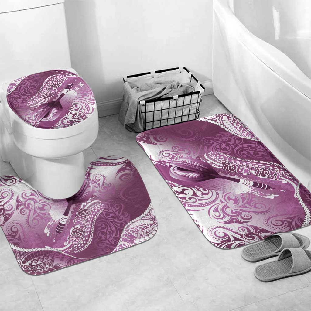 Personalised New Zealand Aotearoa Darts Masters Bathroom Set Maori Art Tattoo with Tribal Dart Symbol Pink - Polynesian Pride