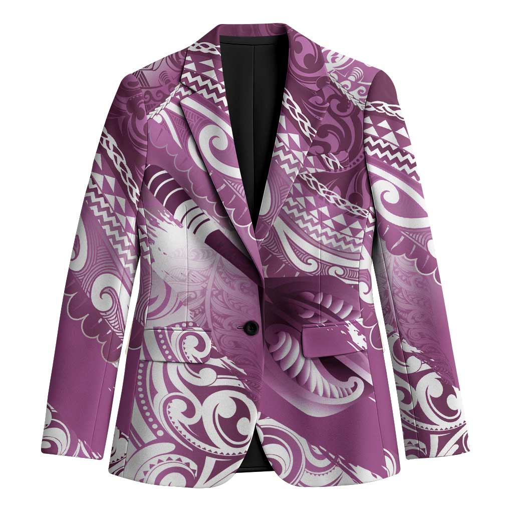 Personalised New Zealand Aotearoa Darts Masters Blazer Maori Art Tattoo with Tribal Dart Symbol Pink - Polynesian Pride