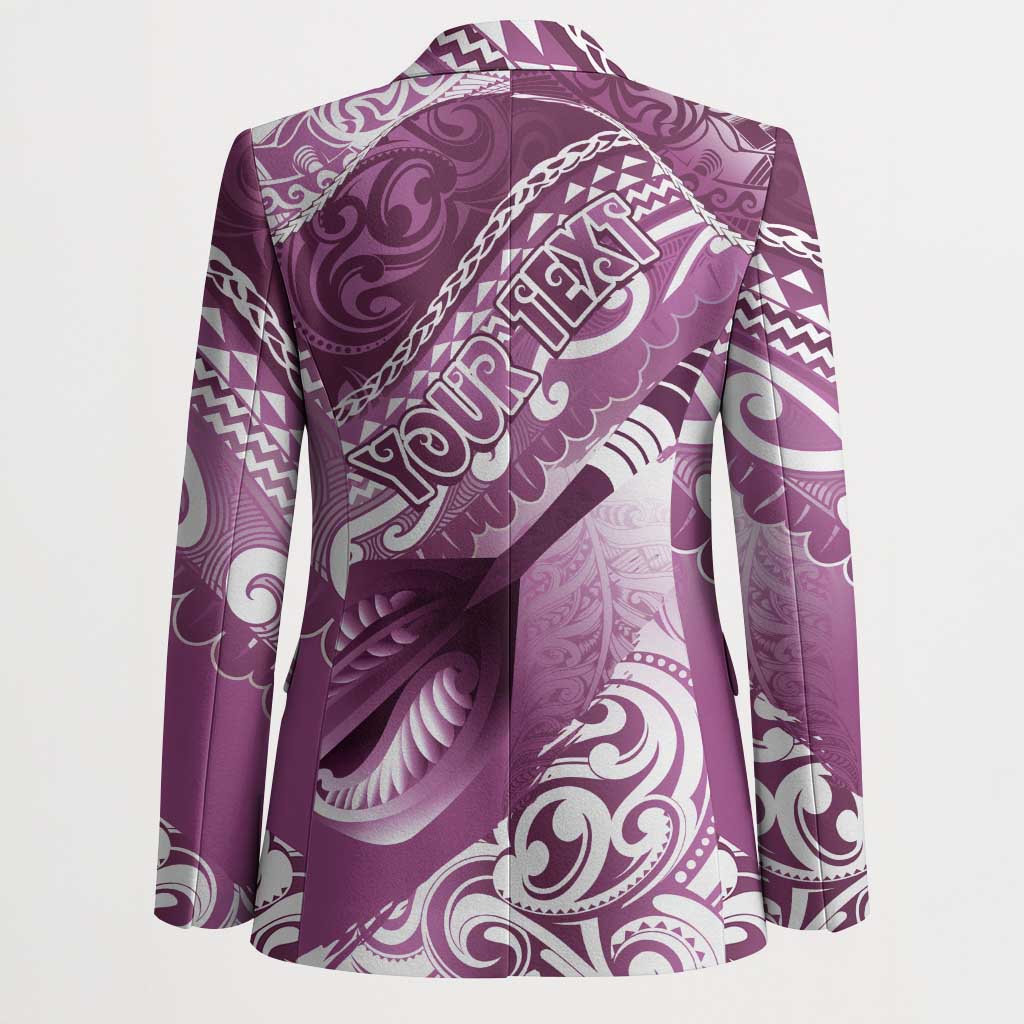 Personalised New Zealand Aotearoa Darts Masters Blazer Maori Art Tattoo with Tribal Dart Symbol Pink - Polynesian Pride