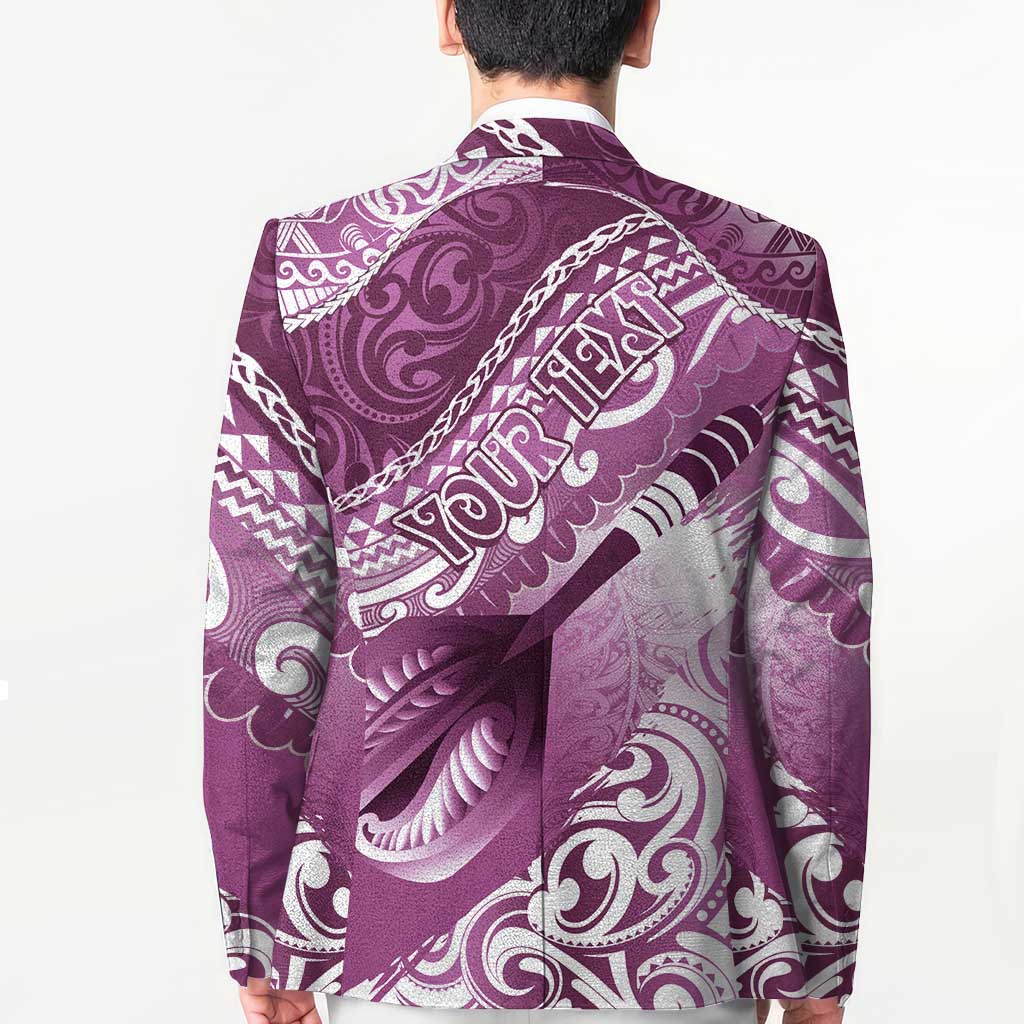 Personalised New Zealand Aotearoa Darts Masters Blazer Maori Art Tattoo with Tribal Dart Symbol Pink - Polynesian Pride