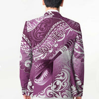 Personalised New Zealand Aotearoa Darts Masters Blazer Maori Art Tattoo with Tribal Dart Symbol Pink - Polynesian Pride