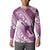 Personalised New Zealand Aotearoa Darts Masters Button Sweatshirt Maori Art Tattoo with Tribal Dart Symbol Pink - Polynesian Pride
